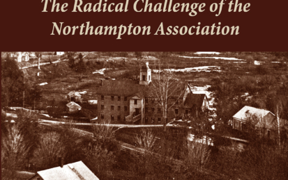 The Communitarian Moment front cover showing a sepia-toned photo of Florence, Massachusetts in the 1840s