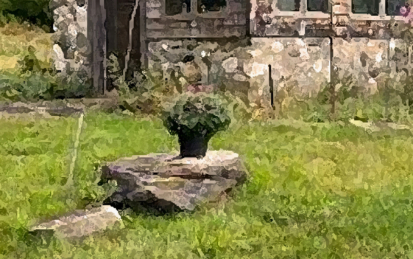 A Gallimaufry by Alan Armstong with paintings by Martha Armstong front cover showing an impressionist painting of a stone barn in a grassy yard